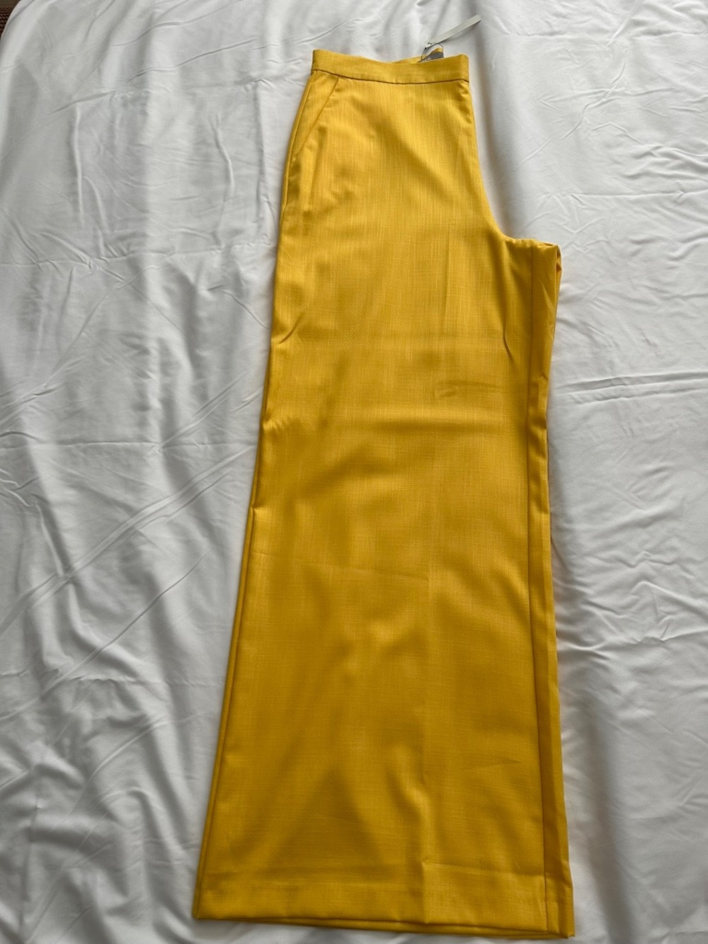 ASOS Mustard Yellow Wide Leg Dress Pants | High Waist | Size 12 | NWT - Picture 8 of 8